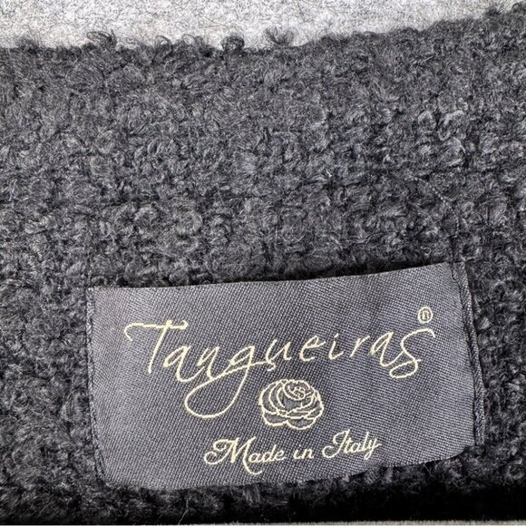 Tangueiras Made In Italy Black Minimalist Viscose Blend Tweed Blazer No Size - Picture 13 of 16